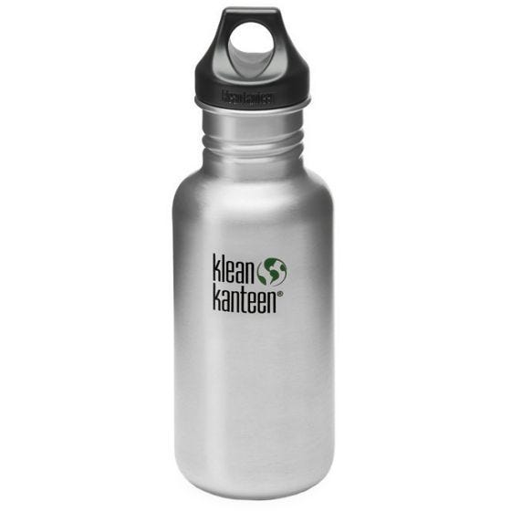Klean Kanteen Gourde Classic 532 ml en acier inoxydable brossé avec bouchon à anneau