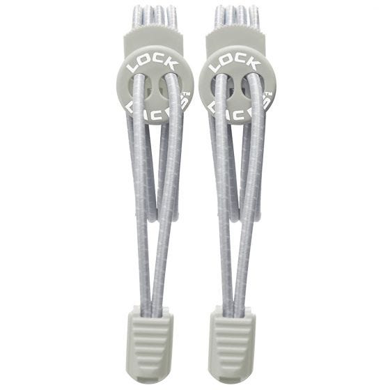 Lock Laces Lacets élastiques sans noeud gris