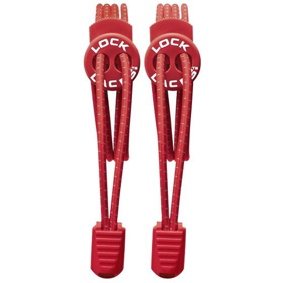 Lock Laces Lacets élastiques sans noeud rouges