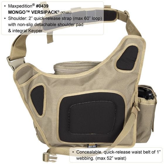 Maxpedition Sac à bandoulière Versipack Mongo noir