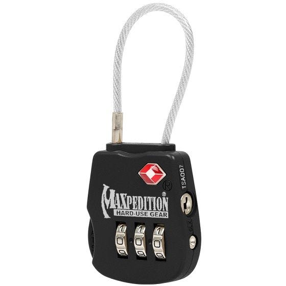 Maxpedition Cadenas à bagage militaire noir