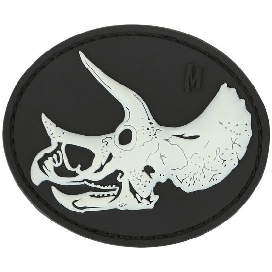 Maxpedition Écusson crâne de tricératops (fluorescent)