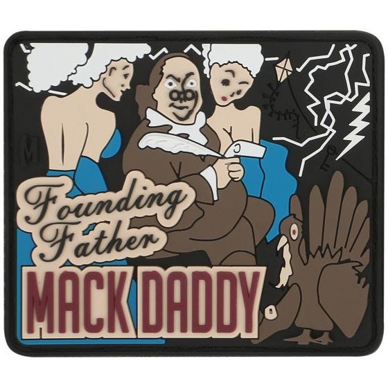 Maxpedition Écusson Ben Franklin Mack (couleur)