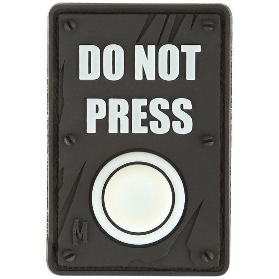 Maxpedition Écusson Do Not Press (fluorescent)