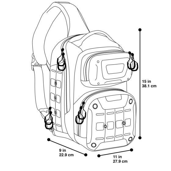 Maxpedition Sac à dos monobretelle ambidextre Edgepeak gris