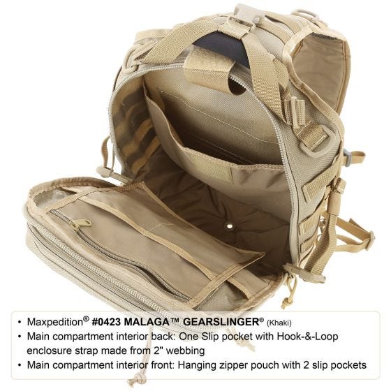 Maxpedition Sac à bandoulière Malaga Gearslinger noir
