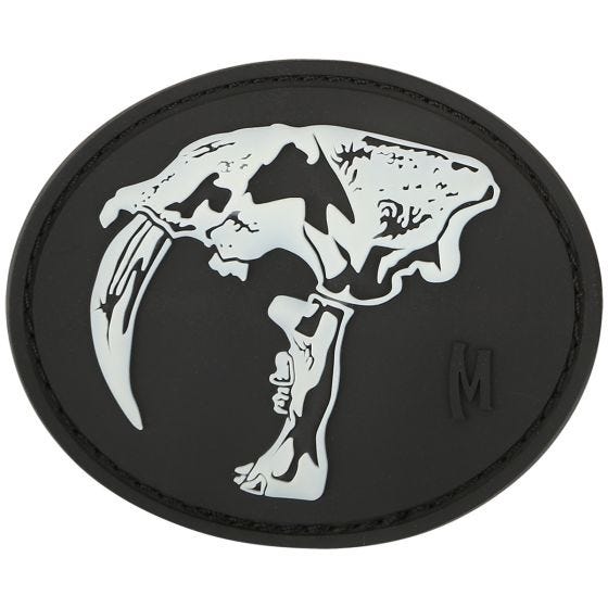 Maxpedition Écusson crâne de tigre à dents de sabre (fluorescent)