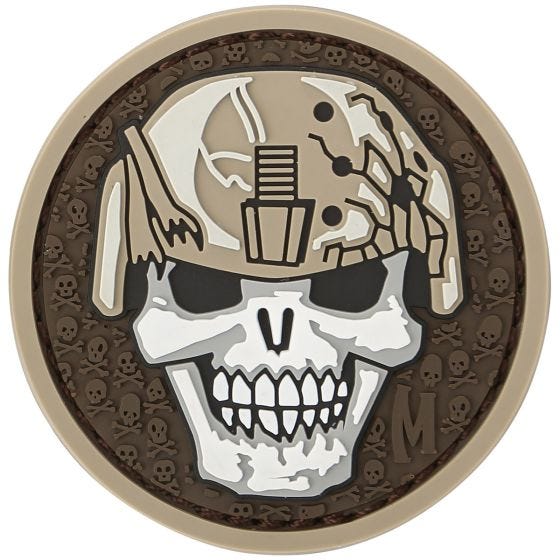 Maxpedition Écusson crâne de soldat (Arid)