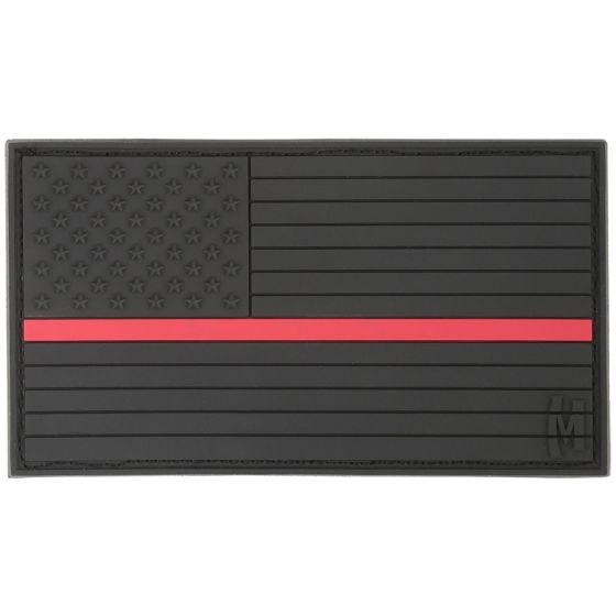 Maxpedition Écusson drapeau des États-Unis grande taille (drapeau Thin Red Line en honneur des pompiers)