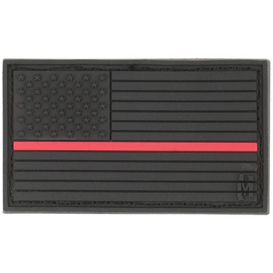 Maxpedition Écusson drapeau des États-Unis petite taille (drapeau Thin Red Line en honneur des pompiers)