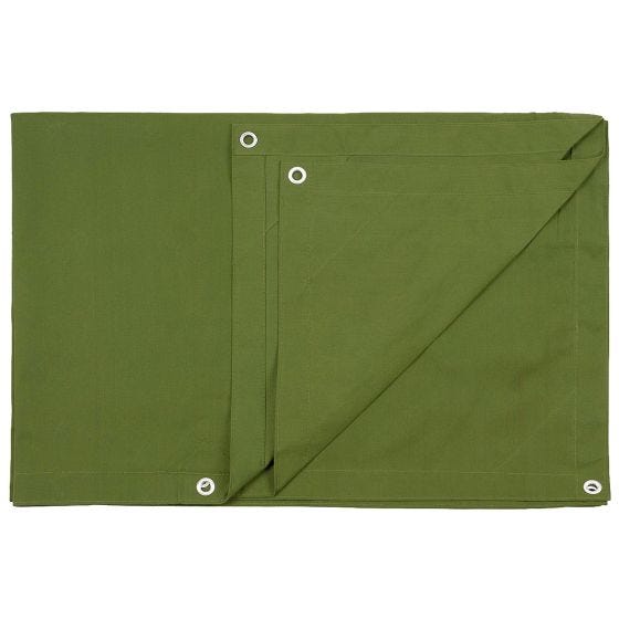 MFH Bâche Canvas Metal Eyelets 183x244cm - Olive