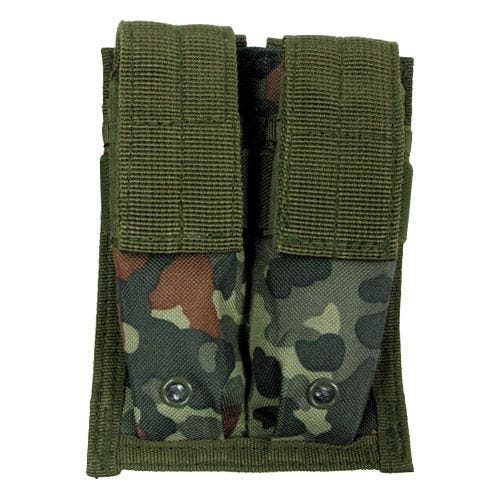 MFH Petit porte-chargeur double 9 mm MOLLE Flecktarn