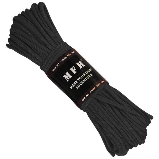 MFH Paracorde de 30,48 m noire
