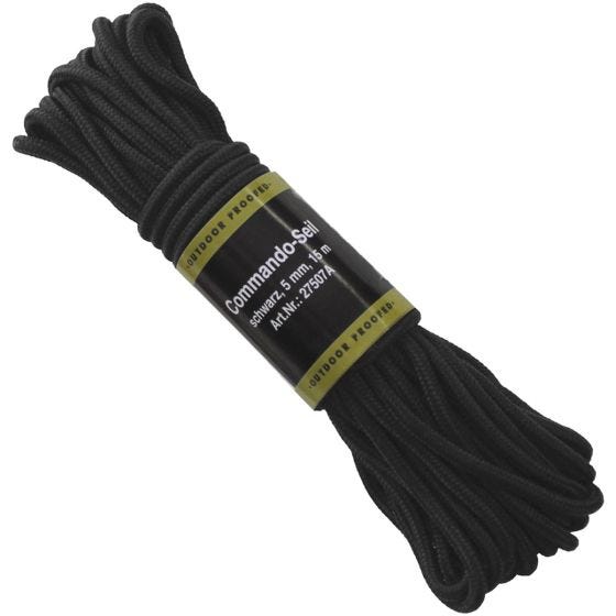 MFH Corde de 5 mm noire