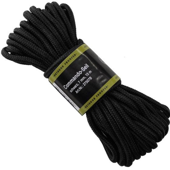 MFH Corde de 7 mm noire