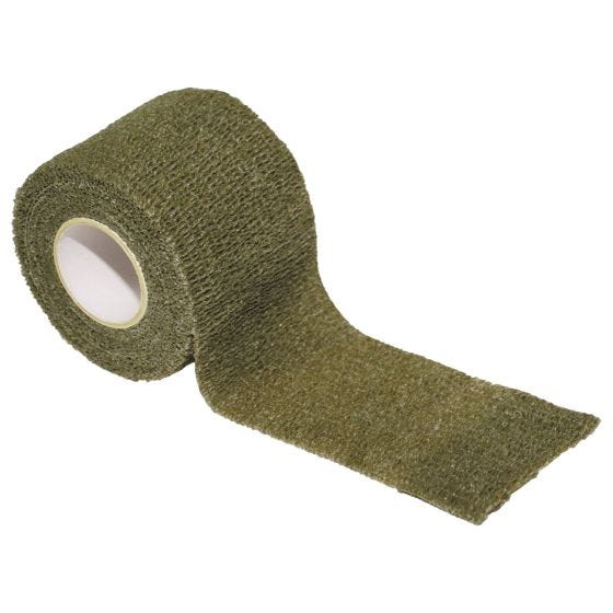 MFH Ruban en tissu auto-adhésif de camouflage 5 cm x 4,5 m OD Green