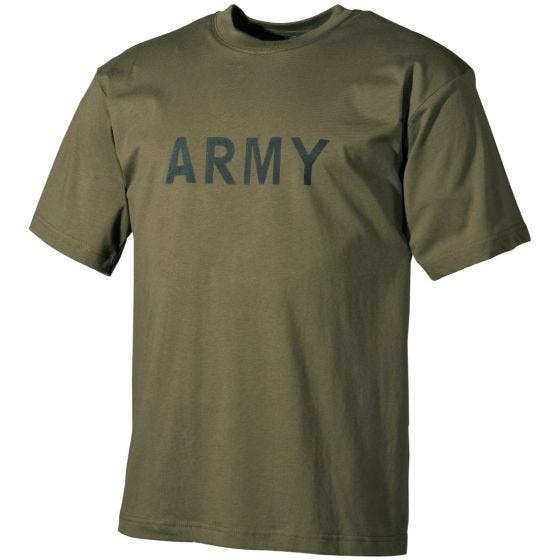 MFH T-shirt imprimé ARMY vert olive