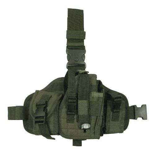 MFH Holster de cuisse MOLLE avec porte-chargeurs vert olive