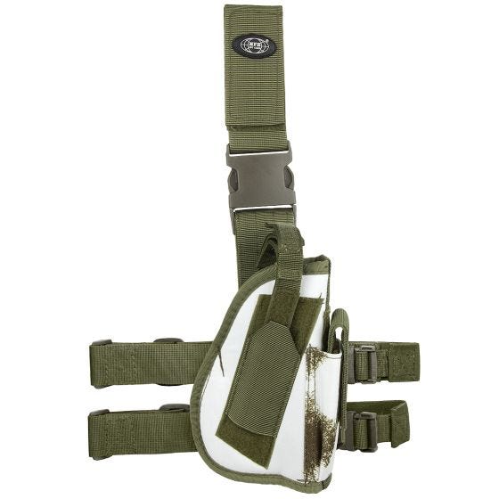 MFH Holster de cuisse droite Winter Camo