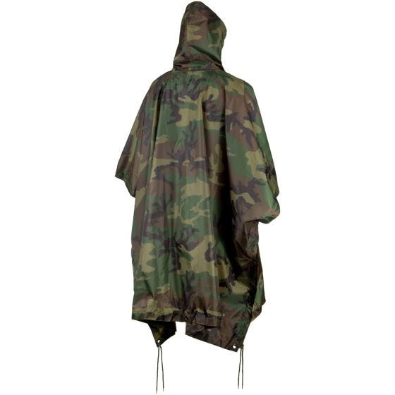MFH Poncho US en Ripstop Woodland