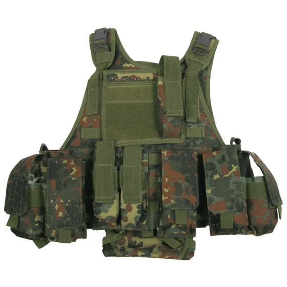 MFH Gilet tactique MOLLE Ranger Flecktarn