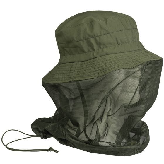Mil-Tec Chapeau de brousse avec moustiquaire vert olive