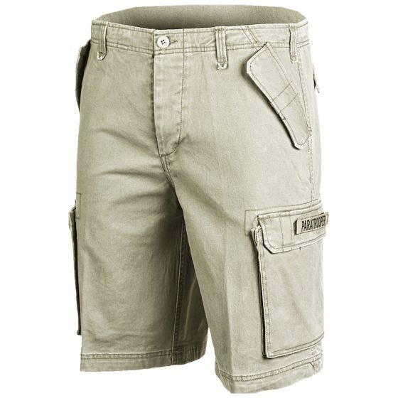 Mil-Tec Short cargo de parachutiste prélavé kaki