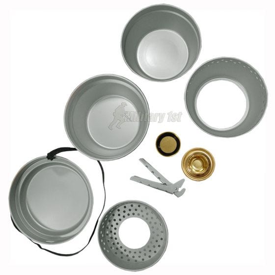 Mil-Tec Set de cuisine en aluminium