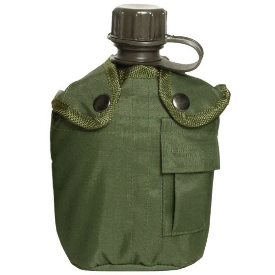 Mil-Tec Gourde 1 Litre avec housse vert olive
