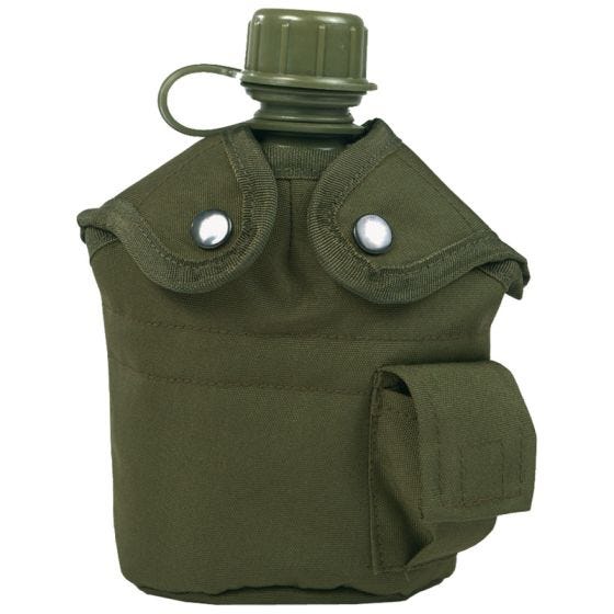 Mil-Tec Gourde et gobelet style américain vert olive