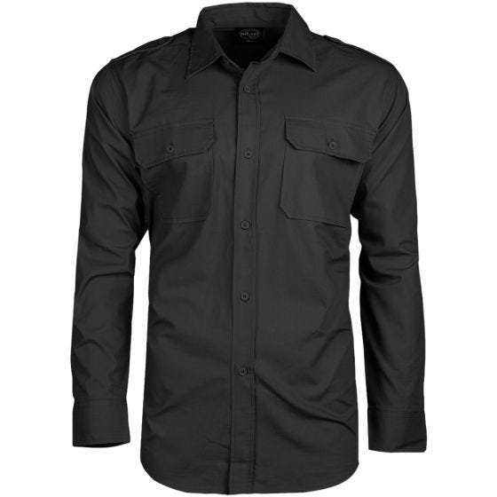 Mil-Tec Chemise à manches longues Ripstop noire