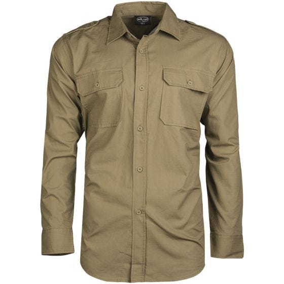 Mil-Tec Chemise à manches longues Ripstop Coyote