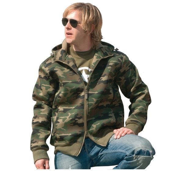 Mil-Tec Veste en néoprène avec doublure en polaire Woodland