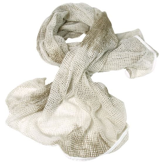 Mil-Tec Écharpe en filet blanche
