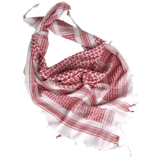 Mil-Tec Écharpe Shemagh blanche/rouge