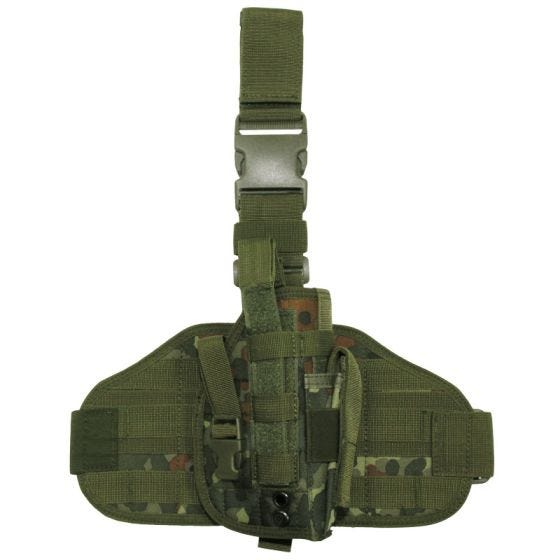 MFH Holster de cuisse MOLLE Flecktarn