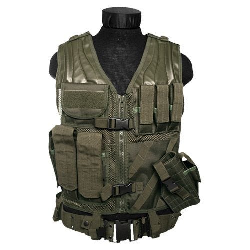 Mil-Tec Gilet tactique USMC vert olive