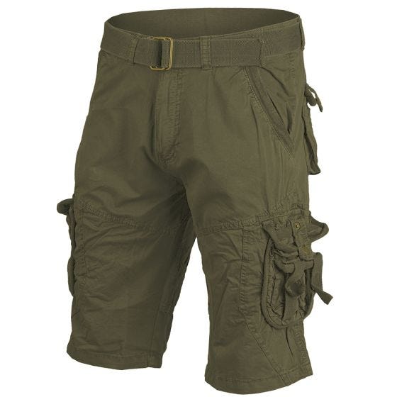 Mil-Tec Short de survie vintage prélavé vert olive