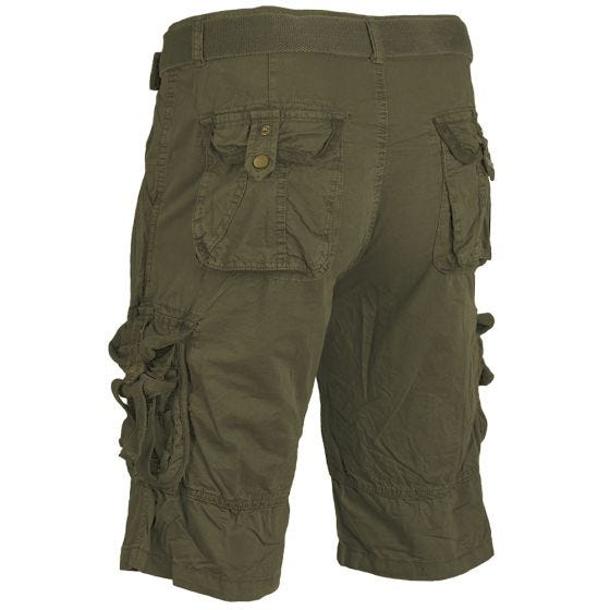 Mil-Tec Short de survie vintage prélavé vert olive