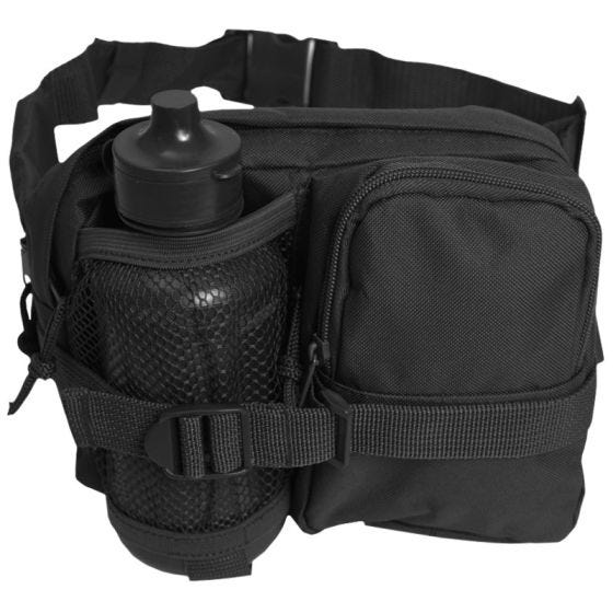 Mil-Tec Sac banane avec gourde noir