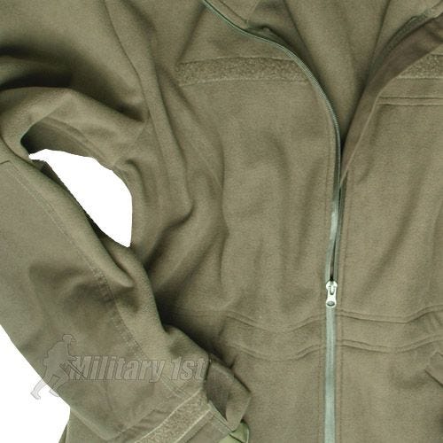 Mil-Tec Veste en polaire coupe-vent vert olive