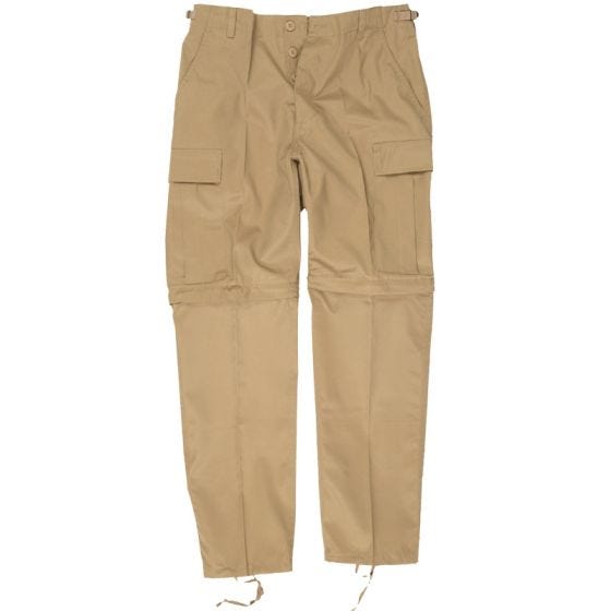 Mil-Tec Pantalon de combat zippé kaki
