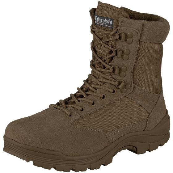 Mil-Tec Bottes Rangers à zip sur le côté marron