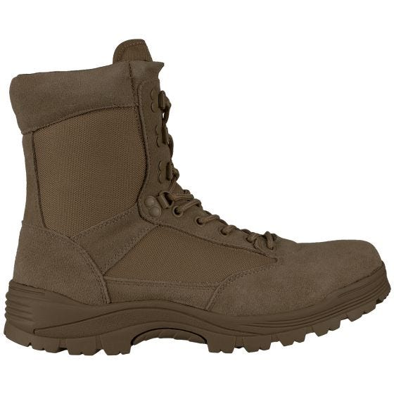 Mil-Tec Bottes Rangers à zip sur le côté marron