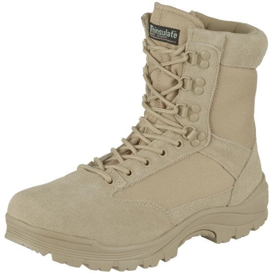 Mil-Tec Bottes Rangers à zip sur le côté kaki