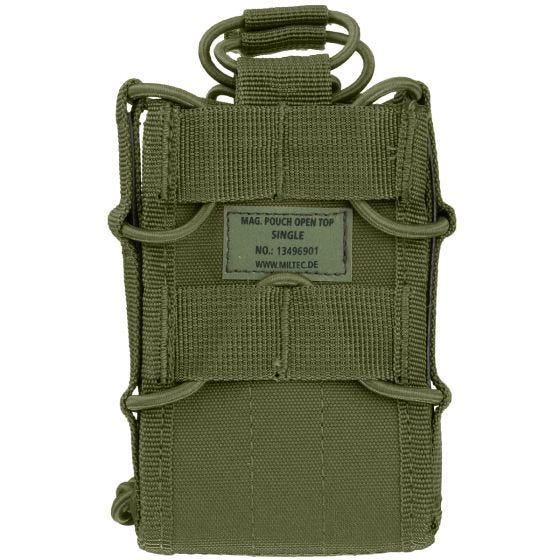 Mil-Tec Porte-chargeur simple ouvert sur le dessus vert olive