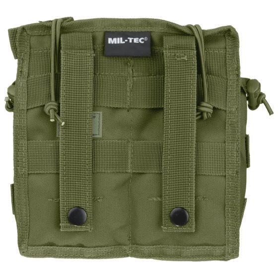 Mil-Tec Porte-chargeur double ouvert sur le dessus vert olive