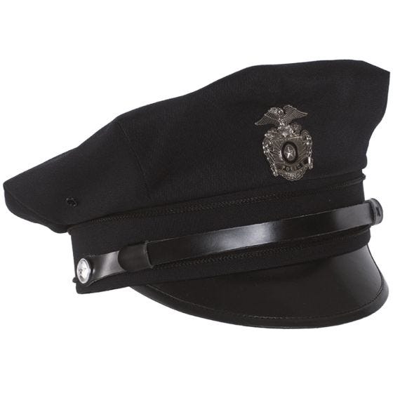 Mil-Tec Casquette de policier US avec visière bleu foncé