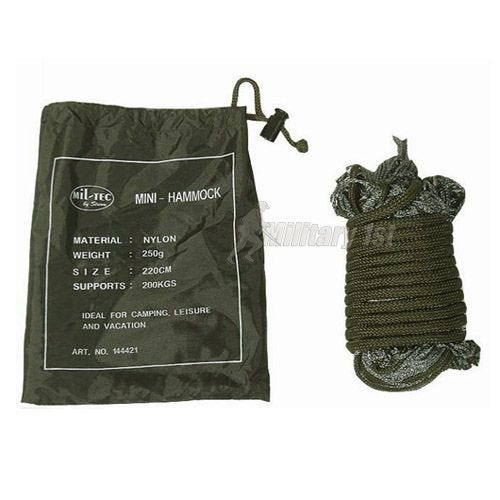 Mil-Tec Mini hamac en nylon vert olive