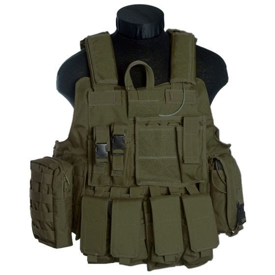 Mil-Tec Gilet tactique M.Release MOLLE vert olive
